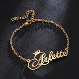 Crown Name Bracelet