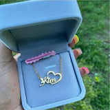 Dainty Heart Name Necklace